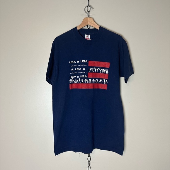 Vintage Other - Vintage USA Atlanta Olympics Flag T-shirt Large